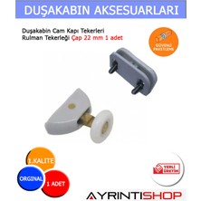 Ayrıntıshop  Duşakabin Cam Kapı Tekerleri Rulman Tekerleği Çap 22 mm