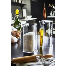 FourForce Akrilik Şeffaf Mutfak Çift Taraflı Ölçü Kabı, Yemek Hazırlamak Için Ölçü Kabı, Mutfakta Hassas Ölçümler Için Ideal Araç