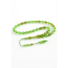 Zeroshop Zeytin Şekilli Plastik Tesbih 8X11 Mm-Yeşil-2