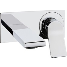 Vitra Memoria A42345 Ankastre Lavabo Bataryası, Sıva Üstü, Krom