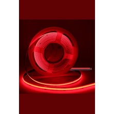 Demir Led 12V Cob Şerit LED 8mm 320 Ledli Esnek Kırmızı Cob LED IP20 (5 Metre)