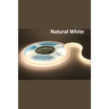 Demir Led 12V Cob Şerit LED 8mm 320 Ledli Esnek Natural Beyaz Cob LED IP20 (5 Metre)