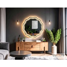 Lumora Mirror Design Zavira Günışığı Led'li Lazer Kumlamalı Lavabo & Banyo Aynası (Dokunmatik Sensörlü)