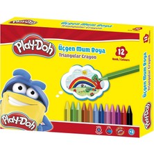 3EGROUP Play-Doh 12 Renk Üçgen Crayon Mum Boya CR008
