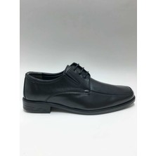 Hsa Hakiki Deri Bağcıklı Topuklu Esnek Kauçuk Taban Siyah Renk Kışlık Erkek Ayakkabı C-32251765HSA