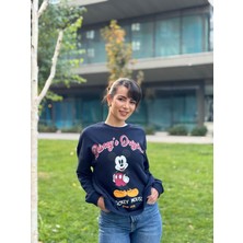 Leilaa Mickey Baskılı Sweatshirt
