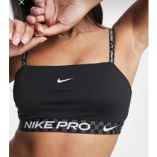 Nike Pro Indy Women's Light-Support Padded Bandeau Sports Bra Siyah Kadın Sporcu Sütyeni