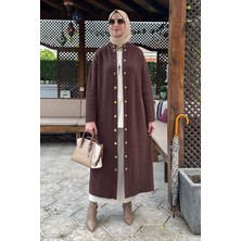 Rabia Şamlı Yakut Angora Triko Kap Kahve