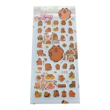 Zeroshop Happy Kabartmalı Sticker-Kahverengi