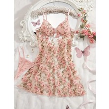 GB Çiçek Detaylı Fantezi Gecelik