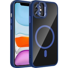Techno Guru iPhone 11 Kılıf Standlı ve Kamera Lens Hediyeli M-Safe Şarj Özellikli Etro Kapak
