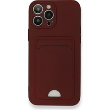 iPhone 13 Pro Max Kılıf Kart Hazneli Esnek Kelvin Silikon Kapak