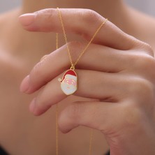 Vaoov 925 Ayar Gümüş Yılbaşı Hediyesi Noel Baba Kolye
