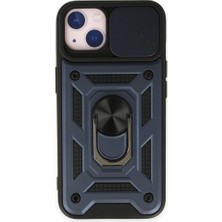 Royal Case iPhone 14 Kılıf Tam Koruma Sağlayan Kamera Sürgülü Sert Silikon Kapak Ryc/pars Yüzüklü