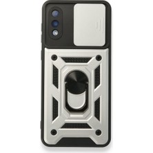 Samsung Galaxy A02 Kılıf Kamera Koruma Sürgülü Şık Pars Tank Sert Silikon Kapak