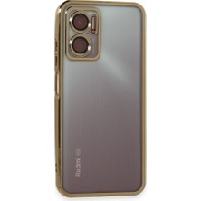 Redmi Note 11E Kılıf Kamera Lens Korumalı Razer Lens Silikon Kapak - Gold