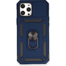 Techno Guru iPhone 12 Pro Max Kılıf Kamera Koruma Sürgülü Şık Pars Tank Sert Silikon Kapak