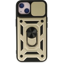 Techno Guru iPhone 14 Kılıf Kamera Koruma Sürgülü Şık Pars Tank Sert Silikon Kapak