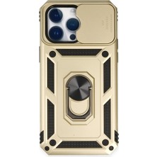 iPhone 14 Pro Max Kılıf Kamera Koruma Sürgülü Şık Pars Tank Sert Silikon Kapak