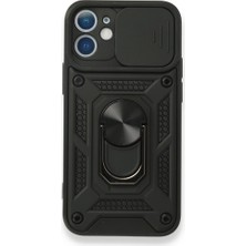 iPhone 12 Mini Kılıf Kamera Koruma Sürgülü Şık Pars Tank Sert Silikon Kapak