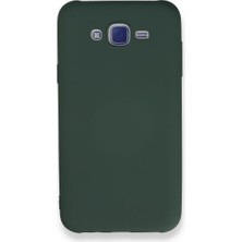 Techno Guru Samsung Galaxy J7 Kılıf Içi Kadife Kaplı Nano Silikon Kapak - Koyu Yeşil