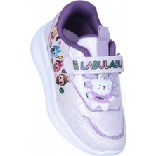 Bolimex 9700 Simli Gri-Lila Kız Çocuk Spor Ayakkabı