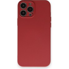Techno Guru iPhone 13 Pro Max Kılıf Içi Kadife Kaplı Nano Silikon Kapak - Kiremit
