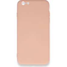 Techno Guru iPhone 6 Plus Kılıf Içi Kadife Kaplı Nano Silikon Kapak - Pudra