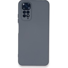Techno Guru Redmi Note 11 Kılıf Içi Kadife Kaplı Nano Silikon Kapak - Gri