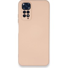 Techno Guru Redmi Note 11 Kılıf Içi Kadife Kaplı Nano Silikon Kapak - Pudra