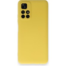 Techno Guru Redmi Note 11T Kılıf Içi Kadife Kaplı Nano Silikon Kapak - Sarı