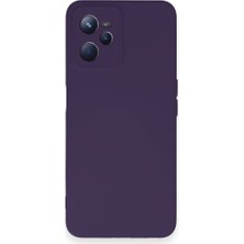 Techno Guru Realme C35 Kılıf Içi Kadife Kaplı Nano Silikon Kapak - Mor