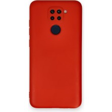 Techno Guru Redmi Note 9 Kılıf Içi Kadife Kaplı Nano Silikon Kapak - Kırmızı