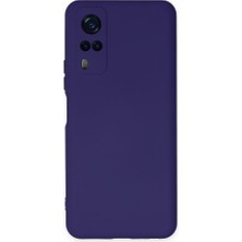 Techno Guru Vivo Y31 2021 Kılıf Içi Kadife Kaplı Nano Silikon Kapak - Mor