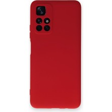 Techno Guru Redmi Note 11T Kılıf Içi Kadife Kaplı Nano Silikon Kapak - Kırmızı