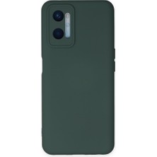 Techno Guru Oppo A96 Kılıf Içi Kadife Kaplı Nano Silikon Kapak - Koyu Yeşil