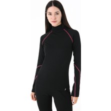 Scorp Thermo-Fit Kadın Yarım Boğazlı Termal Üst Kayak Içlik Siyah