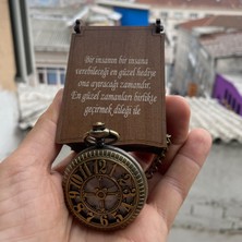 Keyfim Shop Kişiye Özel Sayı Kabartmalı Köstekli Cep Saati