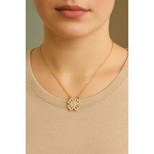 Pirlento Mıknatıslı Romantik Çoklu Kalp Açılır Kapanır Yonca Kadın Çelik Kolye