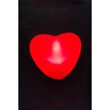 Zeroshop Işıklı Kırmızı Kalp LED Lamba 7 Cm-Kırmızı