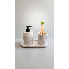 Trust Stone Marble Serisi Beton Banyo Seti