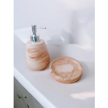 Trust Stone Marble Bej Serisi Beton Sıvı ve Katı Sabunluk Seti