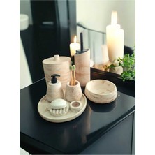 Trust Stone Mermer Desen Beton Banyo Seti,tuvalet Wc,çöp Kovası,katı,sıvı Sabunluk,tepsi,dekorasyon,aksesuar