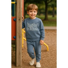 Tuma Collection Erkek Çocuk Kışlık Eşofman Takımı Limited Edition Yazılı Pamuklu Üç Iplik Şardonlu Günlük Kombin 2-3-4-5-6 Yaş