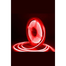Demir Led 12V Cob Şerit LED 3mm 400 Ledli Ince Esnek Kırmızı Cob LED IP20 (5 Metre)