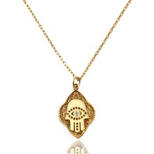 Masaliko Fatma Ana Eli M 4 Gümüş Kolye MS3366