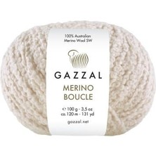 Gazzal Merino Boucle Saf Yün Örgü Ipliği 100 gr 3761