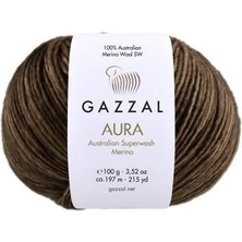 Gazzal Aura Saf Yün Örgü Ipliği 100 gr 166