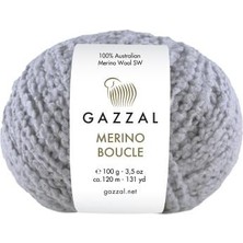 Gazzal Merino Boucle Saf Yün Örgü Ipliği 100 gr 3773