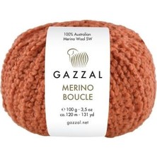 Gazzal Merino Boucle Saf Yün Örgü Ipliği 100 gr 3774